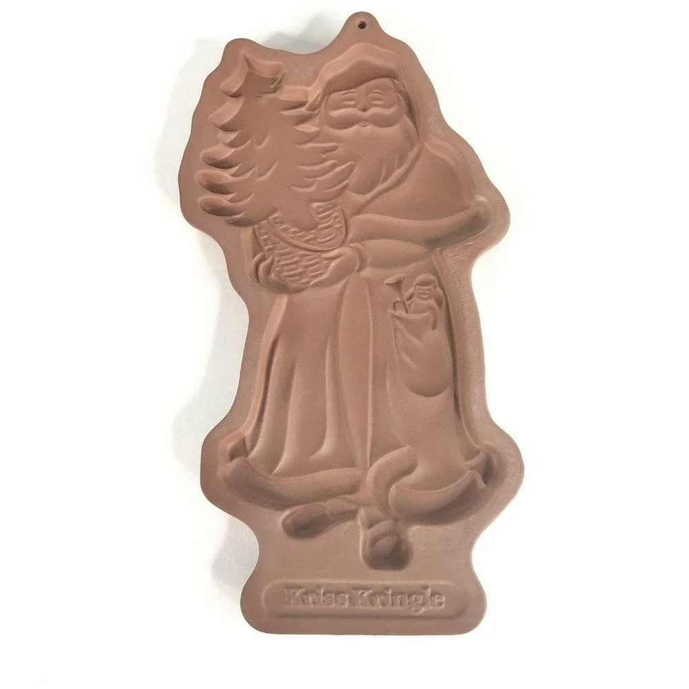 Longaberger Pottery Kriss Kringle Cookie Mold 1991‎